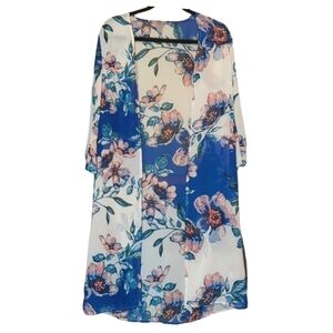 S - Charlotte Russe • Colour Block Floral Duster